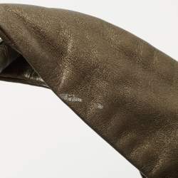 Pre Owned Gucci Olive Green Leather Small Hysteria Hobo