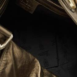 Pre Owned Gucci Olive Green Leather Small Hysteria Hobo