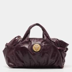 Pre Owned Gucci Purple Leather Hysteria Tote