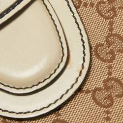 Gucci Beige GG Canvas and Leather Large Emily Chain Shoulder Bag