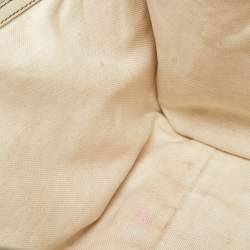 Gucci Beige GG Canvas and Leather Large Emily Chain Shoulder Bag