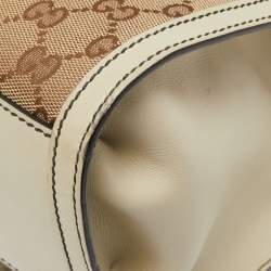Gucci Beige GG Canvas and Leather Large Emily Chain Shoulder Bag