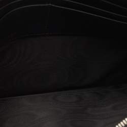 Pre Owned Gucci Black/Gold Leather Guccy Zip Wristlet Pouch