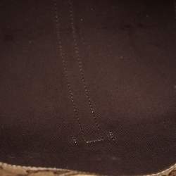 Pre Owned Gucci Gold/Beige GG Crystal Canvas and Leather Medium Joy Shoulder Bag