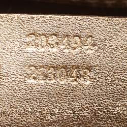 Pre Owned Gucci Gold/Beige GG Crystal Canvas and Leather Medium Joy Shoulder Bag