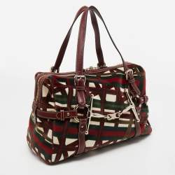 Pre Owned  حقيبة بوسطن غوتشي الذكرى الخامسة والثمانون جلد غوتشيسيما أحمر متوسطة