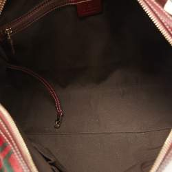 Pre Owned حقيبة بوسطن غوتشي الذكرى الخامسة والثمانون جلد غوتشيسيما أحمر متوسطة