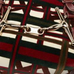 Pre Owned حقيبة بوسطن غوتشي الذكرى الخامسة والثمانون جلد غوتشيسيما أحمر متوسطة