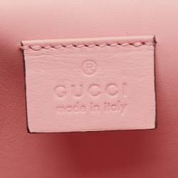 Pre Owned Gucci Pink Suede and Leather Small Dionysus Crystal Embellished Shoulder Bag
