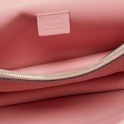 Pre Owned Gucci Pink Suede and Leather Small Dionysus Crystal Embellished Shoulder Bag