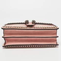 Pre Owned Gucci Pink Suede and Leather Small Dionysus Crystal Embellished Shoulder Bag