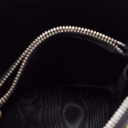 Pre Owned Gucci Metallic Gold/Black Leather Mini Guccy Dome Crossbody Bag