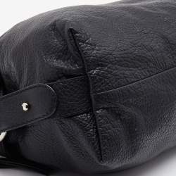 Pre Owned Gucci Black Leather Braided Handle Satchel