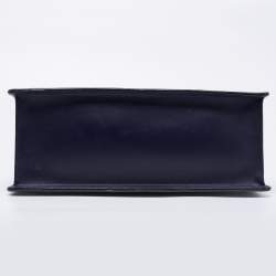 Pre Owned Gucci Blue Leather Medium Sylvie Top Handle Bag