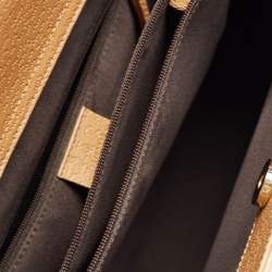 Pre Owned Gucci Tan Leather Medium Diana Tote