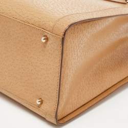 Pre Owned Gucci Tan Leather Medium Diana Tote