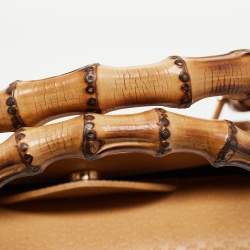 Pre Owned Gucci Tan Leather Medium Diana Tote