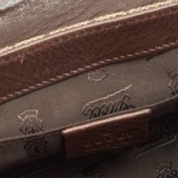 Pre Owned Gucci Beige GG Crystal Canvas Babouska Heart Chain Clutch