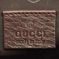 Pre Owned Gucci Beige GG Crystal Canvas Babouska Heart Chain Clutch