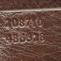 Pre Owned Gucci Beige GG Crystal Canvas Babouska Heart Chain Clutch