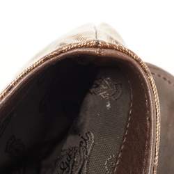 Pre Owned Gucci Beige GG Crystal Canvas Babouska Heart Chain Clutch