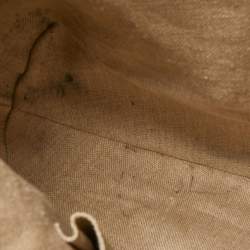 Pre Owned Gucci Multicolor Floral Print Canvas and Leather Peggy Bamboo Handle Hobo