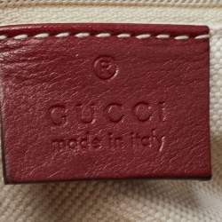 Pre Owned Gucci Red Guccissima Leather Sukey Tote