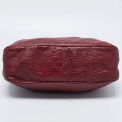 Pre Owned Gucci Red Guccissima Leather Sukey Tote