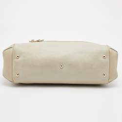 Pre Owned Gucci Off White Guccisima Leather Mayfair Tote