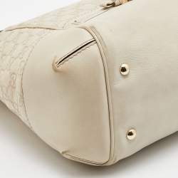 Pre Owned Gucci Off White Guccisima Leather Mayfair Tote