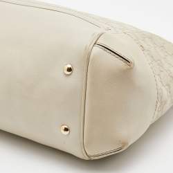 Pre Owned Gucci Off White Guccisima Leather Mayfair Tote