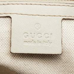 Pre Owned Gucci Off White Guccisima Leather Mayfair Tote