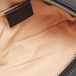 Gucci Black Matelassé Leather GG Marmont Belt Bag