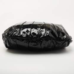 Pre Owned Gucci Black Patent Leather Large Hysteria Hobo