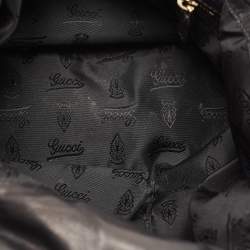 Pre Owned Gucci Black Patent Leather Large Hysteria Hobo