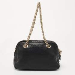 Gucci Black Leather Medium Soho Chain Shoulder Bag