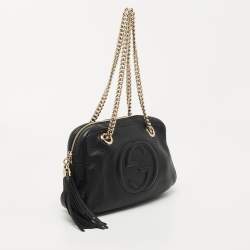 Gucci Black Leather Medium Soho Chain Shoulder Bag