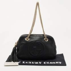 Gucci Black Leather Medium Soho Chain Shoulder Bag
