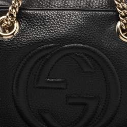 Gucci Black Leather Medium Soho Chain Shoulder Bag