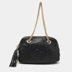 Gucci Soho Disco Leather Small Black in Leather with GOLD-TONE - US