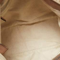 Pre Owned Gucci Pink/Beige Diamante Canvas and Leather Sukey Tote