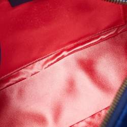 Pre Owned حقيبة ك تف غوتشي مارمونت قطيفة ماتيلاس أزرق مزينة جي جي صغيرة