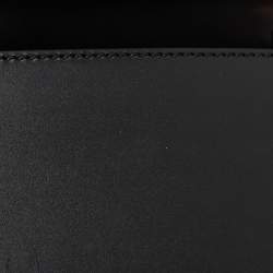 Pre Owned Gucci Black Leather Mini Web Chain Sylvie Top Handle Bag