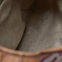 Gucci Magenta/Natural Canvas and Leather Floral Peggy Bamboo Hobo