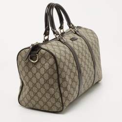 Gucci Beige/Ebony GG Supreme Canvas Medium Joy Boston Bag