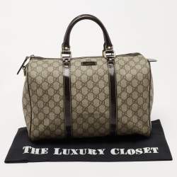 Gucci Beige/Ebony GG Supreme Canvas Medium Joy Boston Bag
