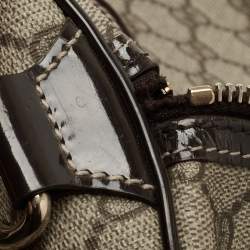 Gucci Beige/Ebony GG Supreme Canvas Medium Joy Boston Bag