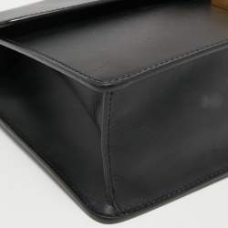 Pre Owned Gucci Black Leather Small Web Sylvie Shoulder Bag