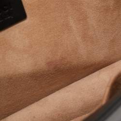 Pre Owned Gucci Black Leather Small Web Sylvie Shoulder Bag