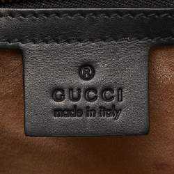 Pre Owned Gucci Black Leather Small Web Sylvie Shoulder Bag